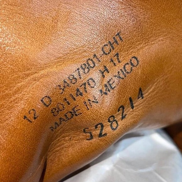 Frye Bowery Brown Leather Ankle Combat Boots Side Zip Lace up Men's Size 12 D - Picture 8 of 12